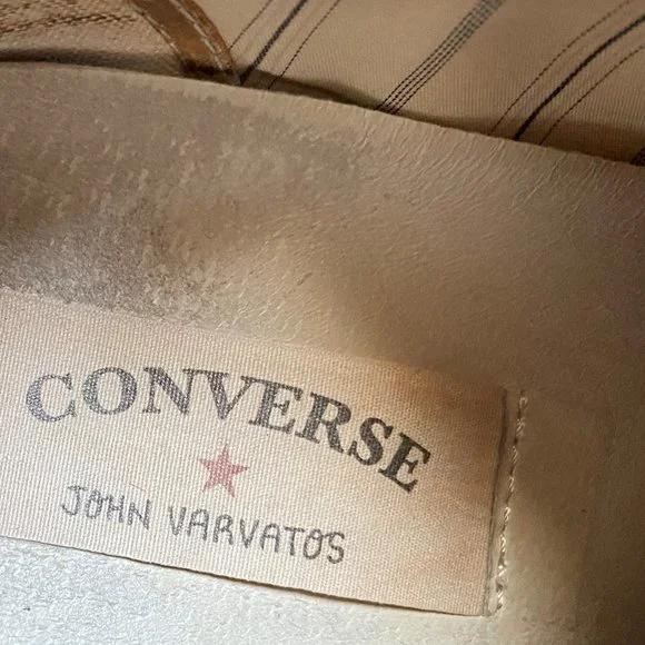 Converse Men’s Cream High-Top Sneakers with Pink Accents - Picture 6 of 9